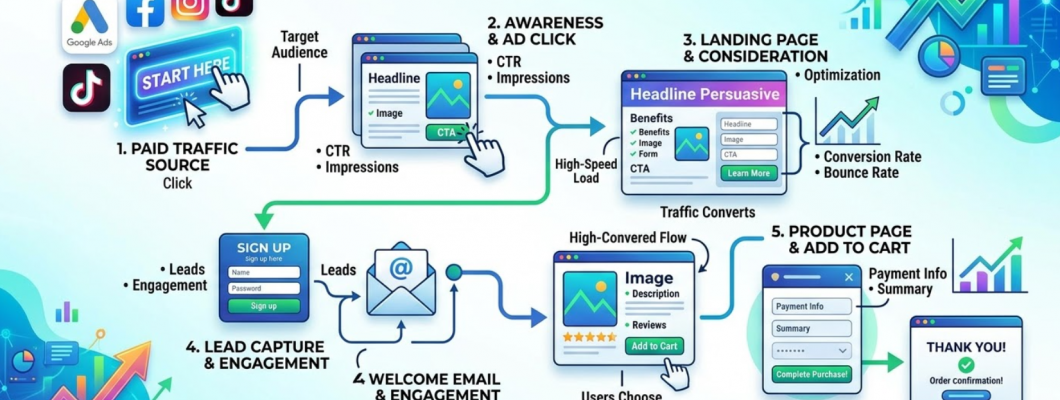 From Click to Checkout: Optimizing the Paid Traffic Funnel