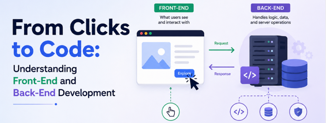 From Clicks to Code: Understanding Front-End and Back-End Development