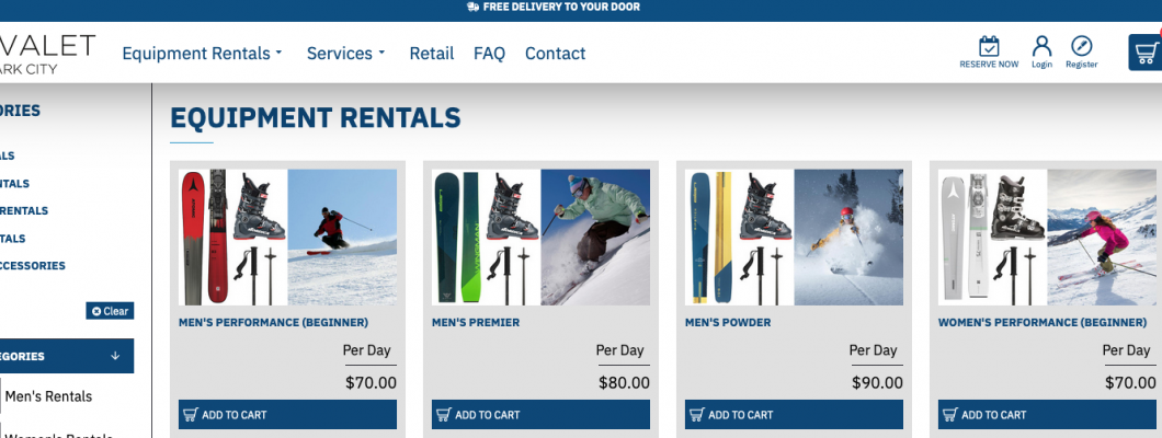 Ski Valet Park City Website Design & Description